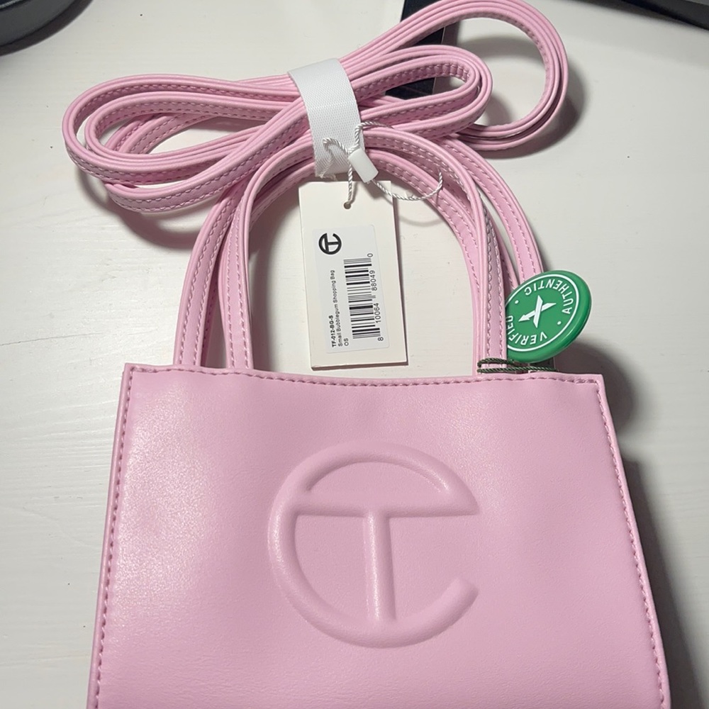 small bubblegum pink Telfar bag